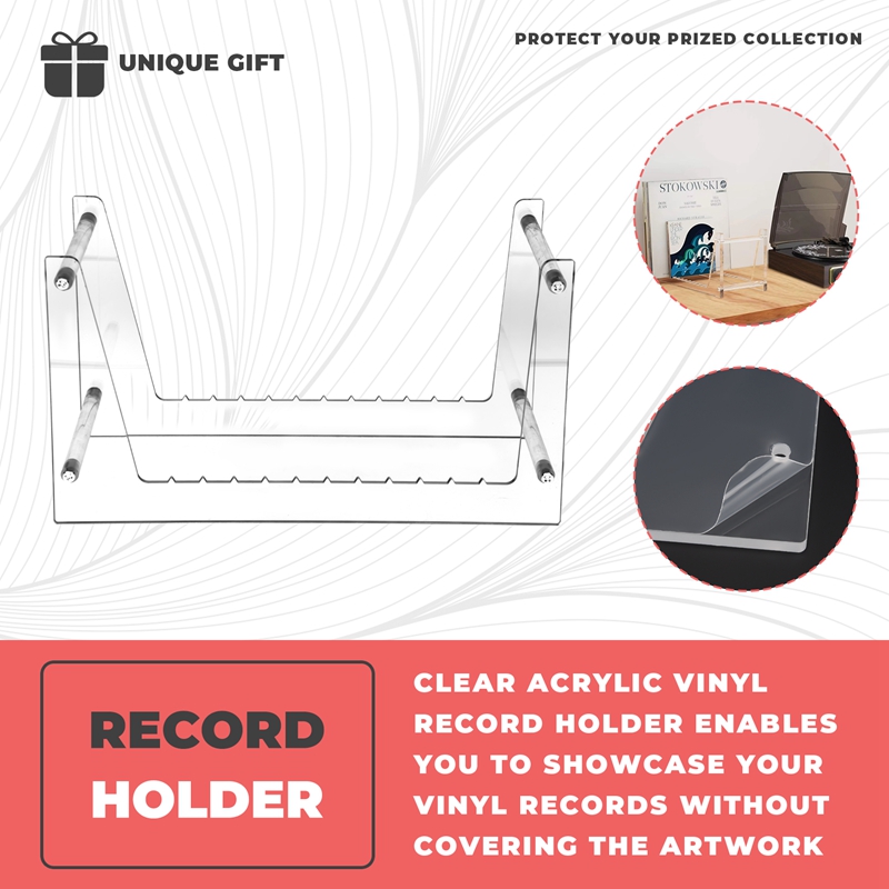 Clear Vinyl Record Stand Holde - Books 评论和价格