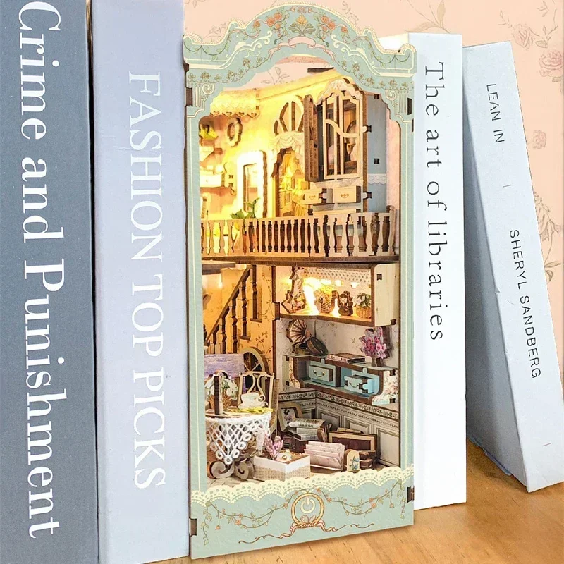 Fairy Tale Town Bookshelf Fore - Diy Wooden Book Nook Kit Shelf Insert 评论和价格