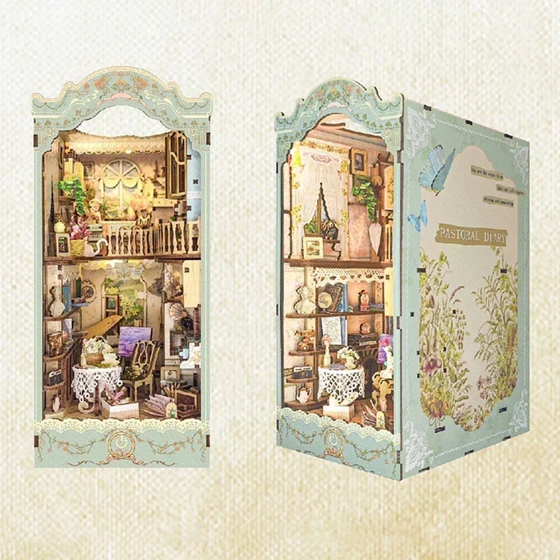 Fairy Tale Town Bookshelf Fore - Diy Wooden Book Nook Kit Shelf Insert 评论和价格