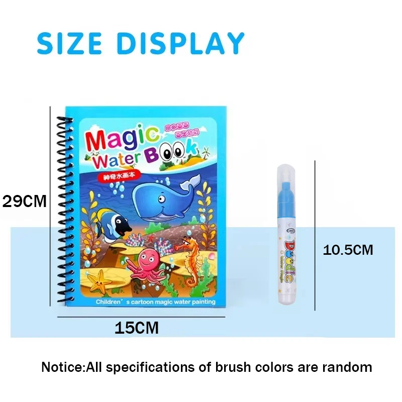 Reusable Painting Book Montess - Reusable Water Magic Coloring Book 评论和价格