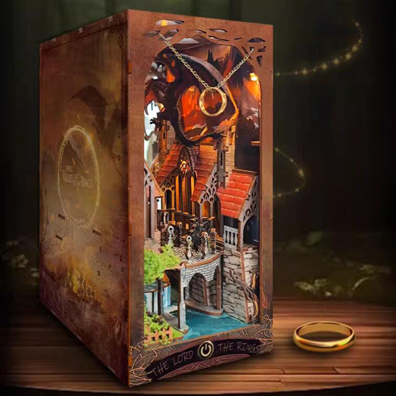 Retro Wooden DIY Book Nook She - Diy Wooden Book Nook Kit Shelf Insert 评论和价格