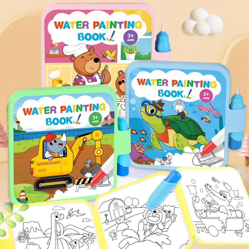 Magic Water Painting Book Reus - Reusable Water Magic Coloring Book 评论和价格